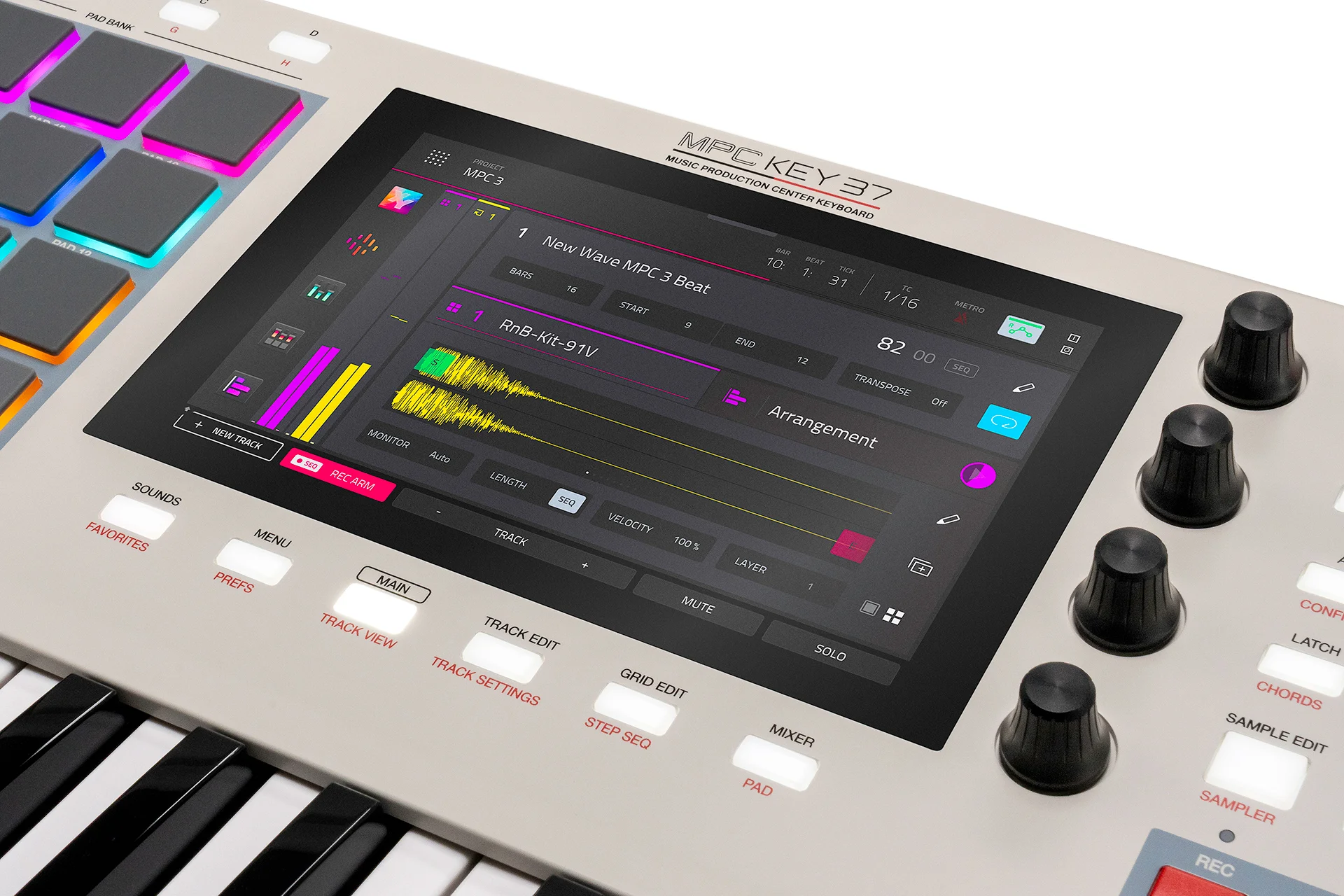 Akai MPC Key 37 G2 Farbdisplay Detailansicht
